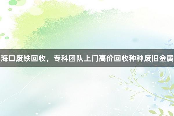 海口废铁回收，专科团队上门高价回收种种废旧金属