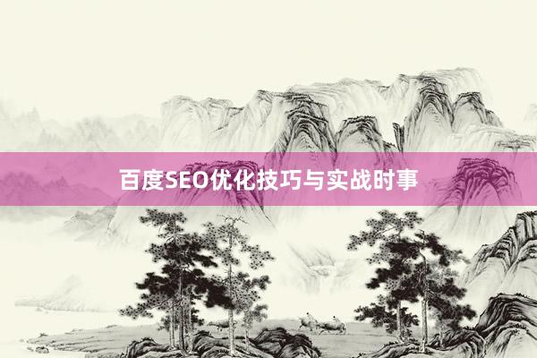 百度SEO优化技巧与实战时事