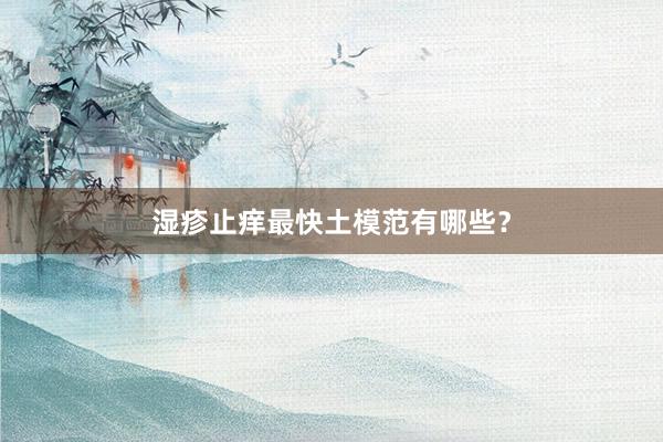 湿疹止痒最快土模范有哪些？